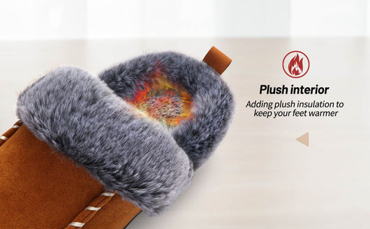 Zapatillas de Casa Otoño Invierno con Diseño Desgastado y Boca de Pelaje para Hombre - Image 13