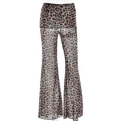 Pantalones Estampado Leopardo y Flores con Malla - Image 22