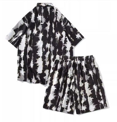 Camisa Suelta Tie-Dye con Estampado Floral para Hombre - Image 25