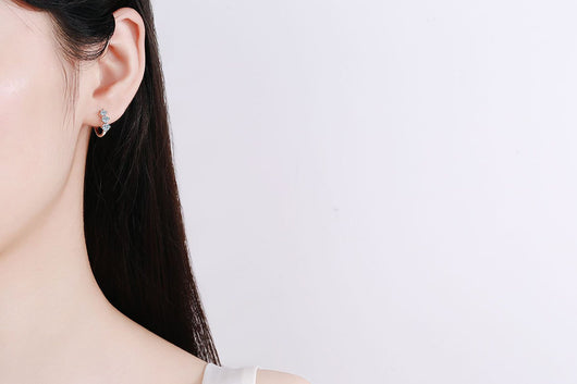 Aretes de Plata Esterlina 925 con Moissanita - Diseño Elegante Chapado en Platino - Image 7
