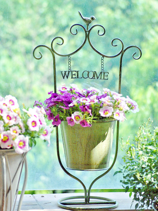 Canasta de Flores de Hierro para Jardín y Patio - Image 18