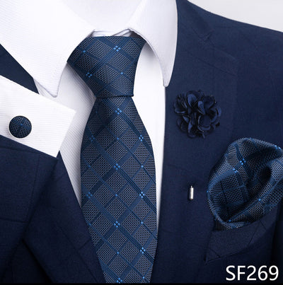 Combo Corbata, Traje y Pañuelo de Bolsillo para Hombre - Juego 8 - Image 102