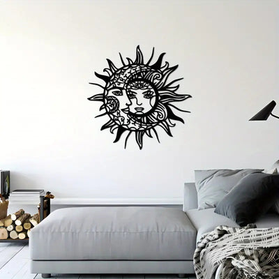 Adorno Metálico Sol y Luna con Diseño Geométrico - Image 15