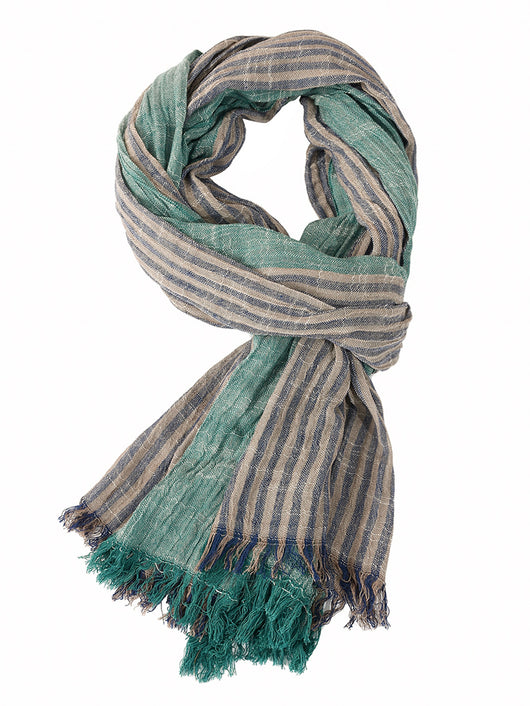 Bufanda Hombre Rayas Primavera Verano - Diseño Bicolor Versátil - Image 36