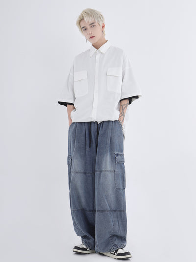 Jeans de Trabajo Holgados Efecto Desgastado - Image 38