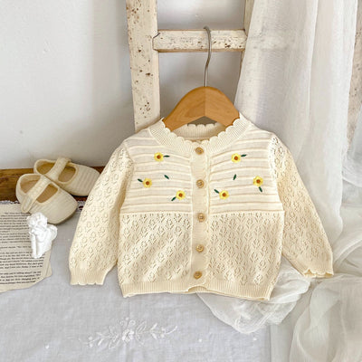 Cardigan Hueco con Flores Bordadas y Protección Solar - Image 14
