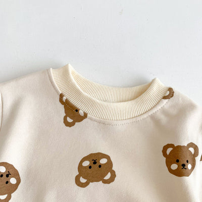 Conjunto de Ropa para Bebé Suéter de Algodón con Osito Cartoon - Image 33
