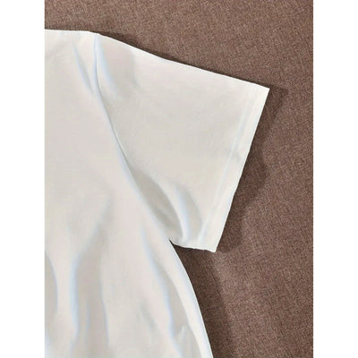 Blusa Casual Suelta Cuello Redondo Manga Corta para Mujer - Image 14
