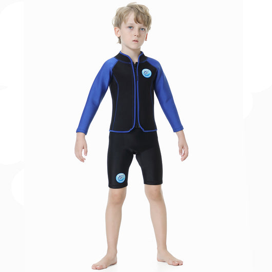 Traje de Buceo Infantil de Dos Piezas con Manga Larga - Image 48