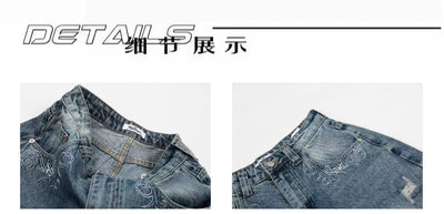 Jeans Curvy Desgastados con Parches Lavado Vintage - Image 13