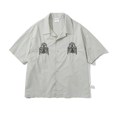 Camisa Cargo Retro con Bordados Divertidos - Estilo Casual de Verano - Image 30