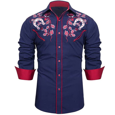 Camisa Suelta Estampada Estilo Western Americano - Image 30