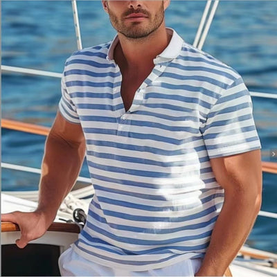 Polo Casual de Rayas para Hombre - Cómodo y Versátil - Image 16