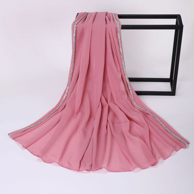 Pañuelo Casual de Chifón Liso para Mujer - Image 33