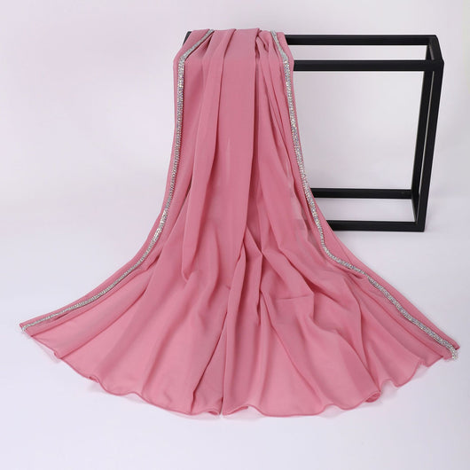 Pañuelo Casual de Chifón Liso para Mujer - Image 33