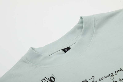 Playera Oversize de Manga Corta con Estampado de Letras - Estilo Urbano Versátil - Image 10