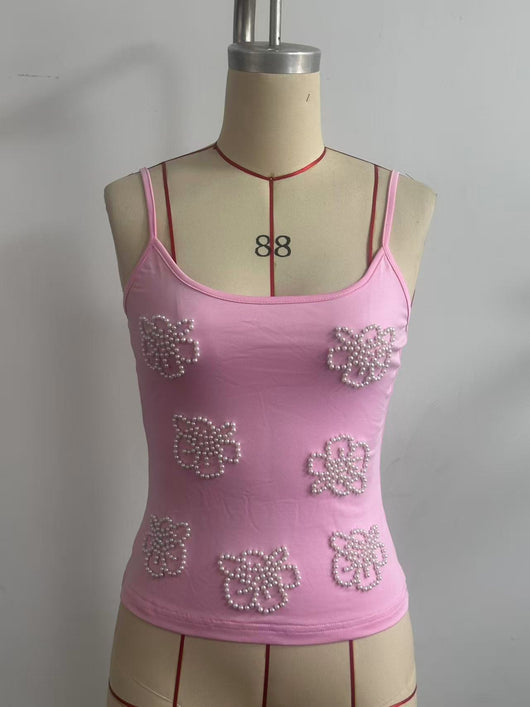 Blusa Fresca de Perlas para Mujer - Diseño Liso Verano - Image 38