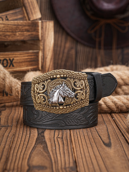 Cinturón Vaquero Retro Tallado con Personalidad para Hombre - Image 12