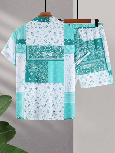 Conjunto Retro 2 Piezas: Playera y Shorts Estampado 3D Contraste - Image 18