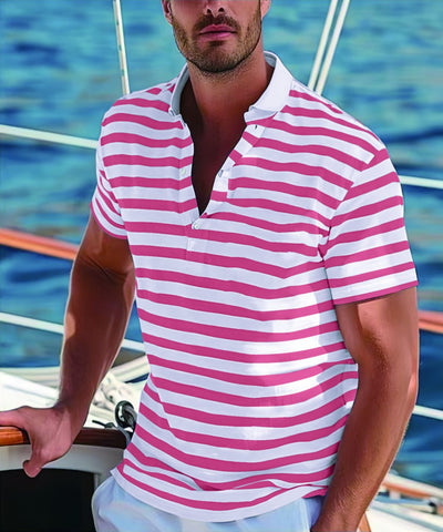 Polo Casual de Rayas para Hombre - Cómodo y Versátil - Image 14