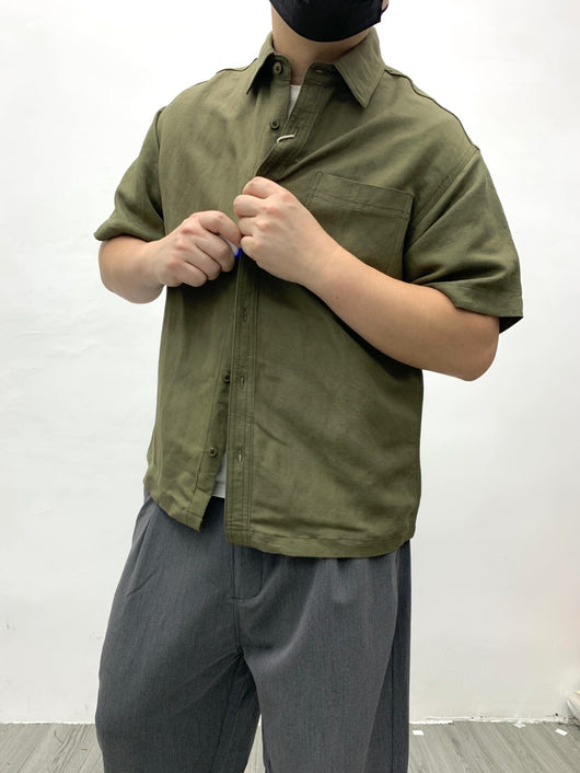 Camisa Retro Japonesa de Lino y Algodón de Manga Corta con Dobladillo Plano - Image 53