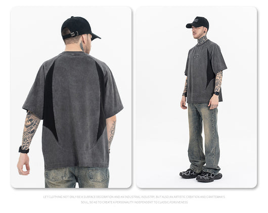 Camiseta Manga Corta Deconstruida con Costuras de Diseño - Image 23