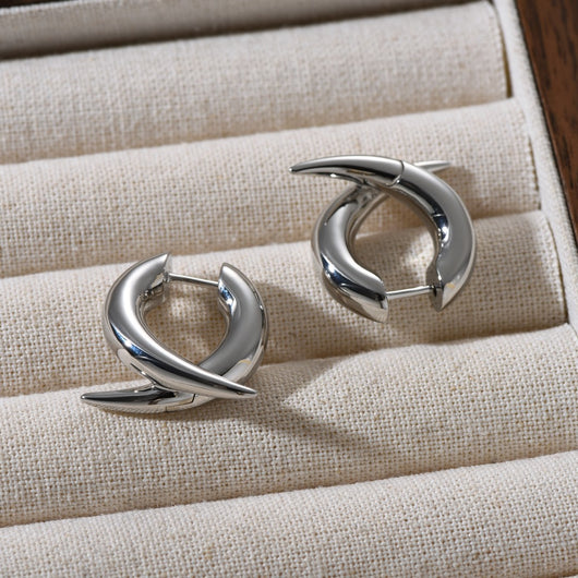 Aros de Cruz en Oro Blanco y Cobre - Diseño Personalizado de Carácter Único - Image 13