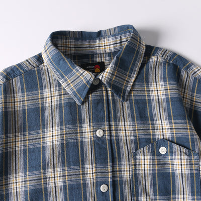 Camisa Retro Japonesa a Cuadros Lavada - Manga Corta Verano - Image 18
