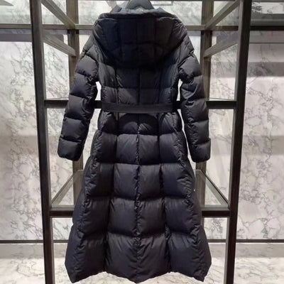 Abrigo Parka Largo con Capucha de Plumón de Pato Blanco - Image 13