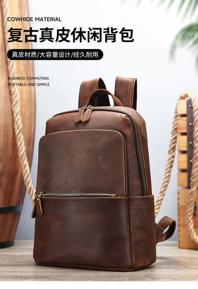 Mochila de Cuero para Hombre con Gran Capacidad - Image 7