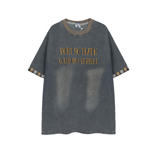 Camiseta Patchwork Manga Corta Unisex - Image 28