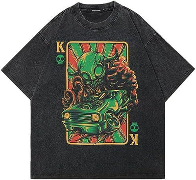 Playera Acolchada Retro Hip Hop Casual Manga Corta para Hombre - Image 12