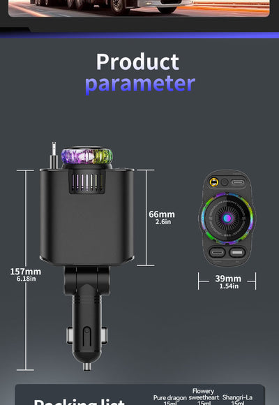 Cargador Inalámbrico para Auto con Luz Púrpura Multifuncional - Image 9