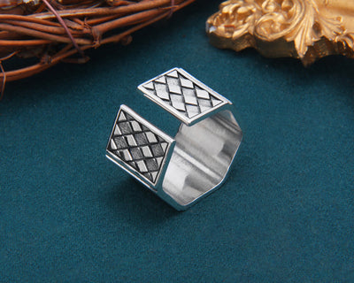 Anillo de Plata Esterlina 925 Cuadrado Brillante para Hombre - Image 12