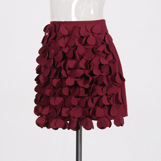 Falda Corta A-Line con Detalles de Costura Decorativa - Image 32