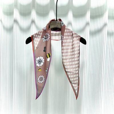 Pañuelo de Seda Crepe Estampado Diamante - Image 47