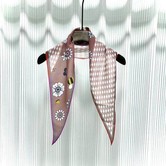 Pañuelo de Seda Crepe Estampado Diamante - Image 47