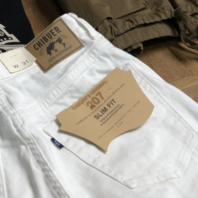 Pantalones Vaqueros Blancos Rectos para Hombre - Casual Moderno - Image 15