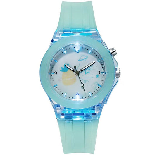 Reloj Infantil de Silicona con Luz y Patrón de Frutas - Image 19