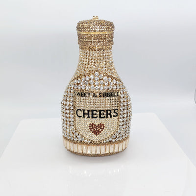 Clutch de Noche Champagne con Cristales Brillantes para Mujer - Image 67