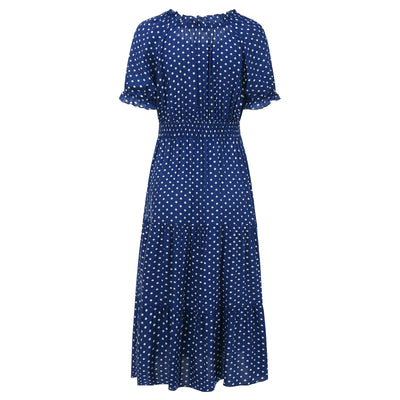Vestido de Verano Lunares Verde Chifón Europeo - Image 31