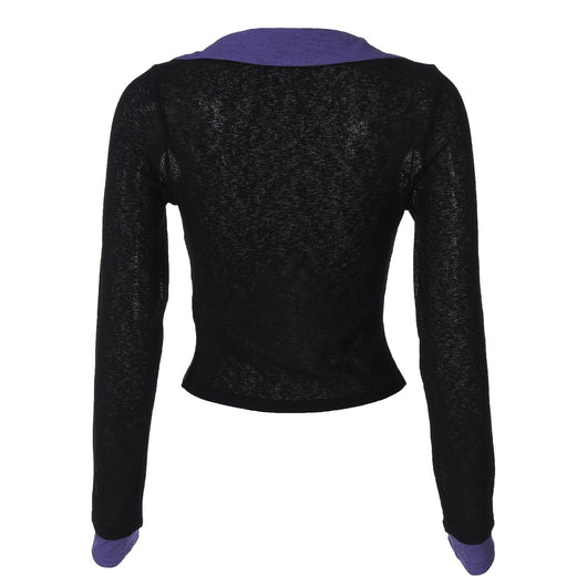 Blusa Casual de Rayas con Cuello Polo y Manga Larga - Image 16