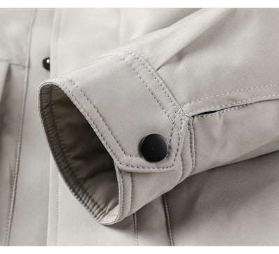 Abrigo Acolchado para Hombre Cuello Alto Diseño Liso - Image 25