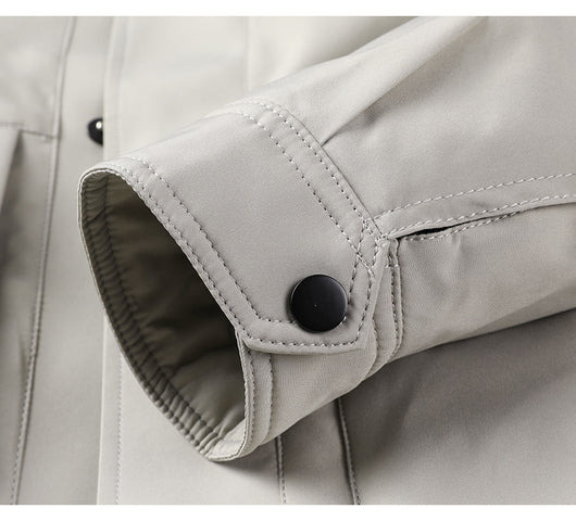 Abrigo Acolchado para Hombre Cuello Alto Diseño Liso - Image 25