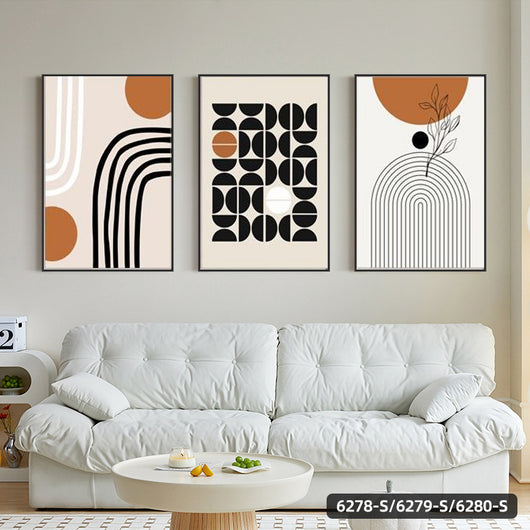 Tríptico Abstracto Morandi para Sala de Estar Minimalista - Image 14