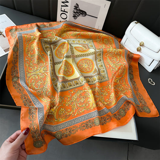 Pañuelo de Seda Lujo Temperamento 70cm - Chal Elegante para Mujer - Image 34