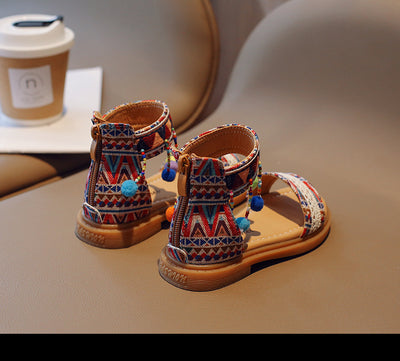 Sandalias de Vacaciones Étnicas y Estilo Internacional para Niñas - Image 30
