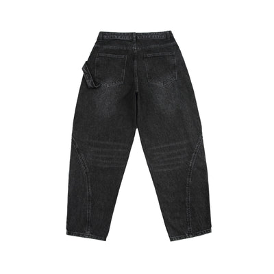 Pantalones Cargo Vaqueros Retro Lavado Pesado con Diseño de Bolsillos Oblicuos - Image 49