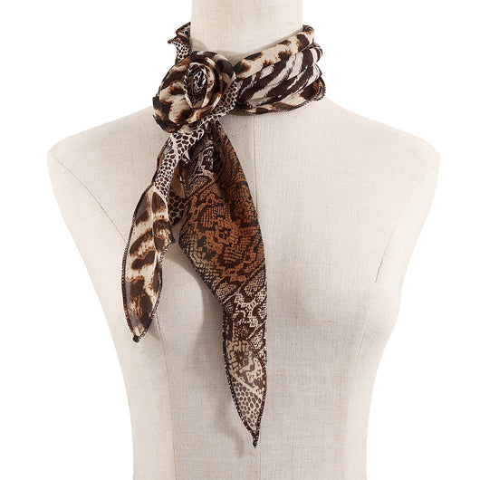 Pañuelo de Seda Estampado Leopardo y Lunares - Diseño Premium Rosa - Image 18