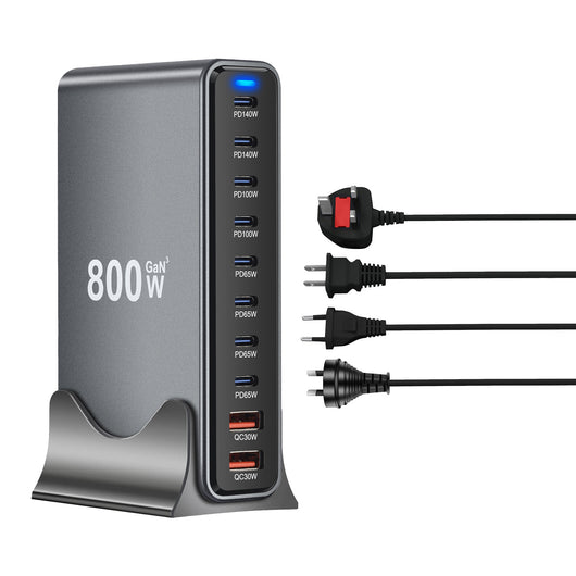 Cargador de Escritorio Multifuncional 800W con Tecnología Gallium Nitride PD - Image 12